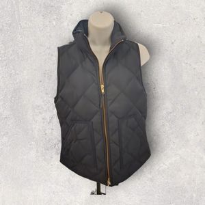 J. CREW Black Quilted Puffer Vest Size XS